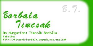 borbala timcsak business card