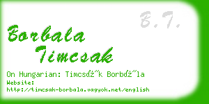 borbala timcsak business card